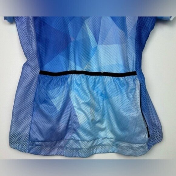 BALEAF Ocean Blue Women's Short‎ Sleeve Cycling Jersey Full Zip Size XL - Picture 9 of 14